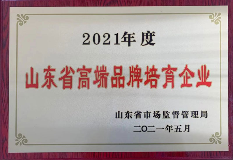 热烈祝贺我公司通过山东省制造业高端品牌评审